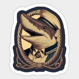 Sailor Shark Sticker